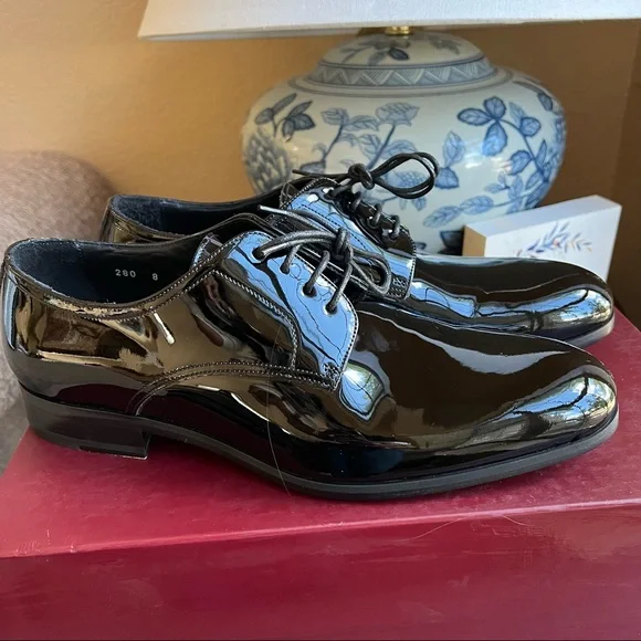 NIB! To Boot New York Aalborg Black Patent Leather Oxfords US8M Retail $395. - Picture 3 of 14